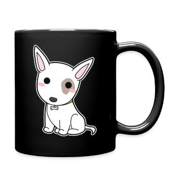 Bullterrier - Tasse einfarbig - Schwarz - Rechts