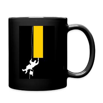 Fensterputzer - Tasse einfarbig - Schwarz - Rechts