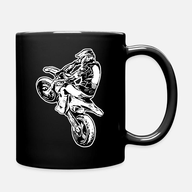 Supermoto / Supermotard / Supermoto Wheelie - Mug uni - noir
