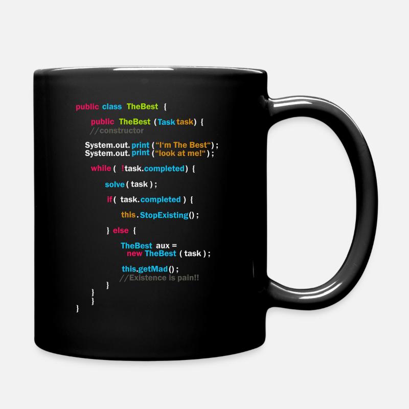 Programm Code - The Best | Code - Tasse einfarbig - Schwarz