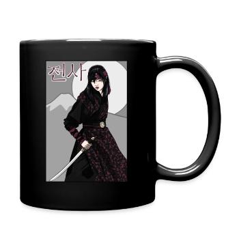 Korean Warrior - Tasse einfarbig - Schwarz - Rechts