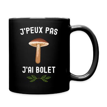 Pour mon cueilleur de champignons le bolet - Mug uni - noir - Droite