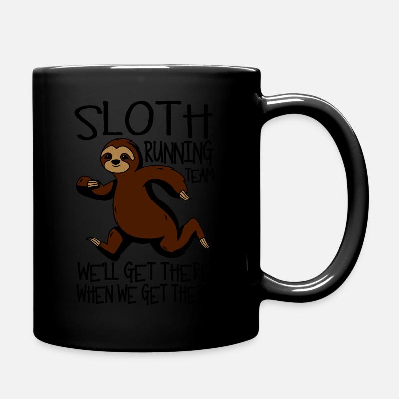 Sloth Running - Tasse einfarbig - Schwarz
