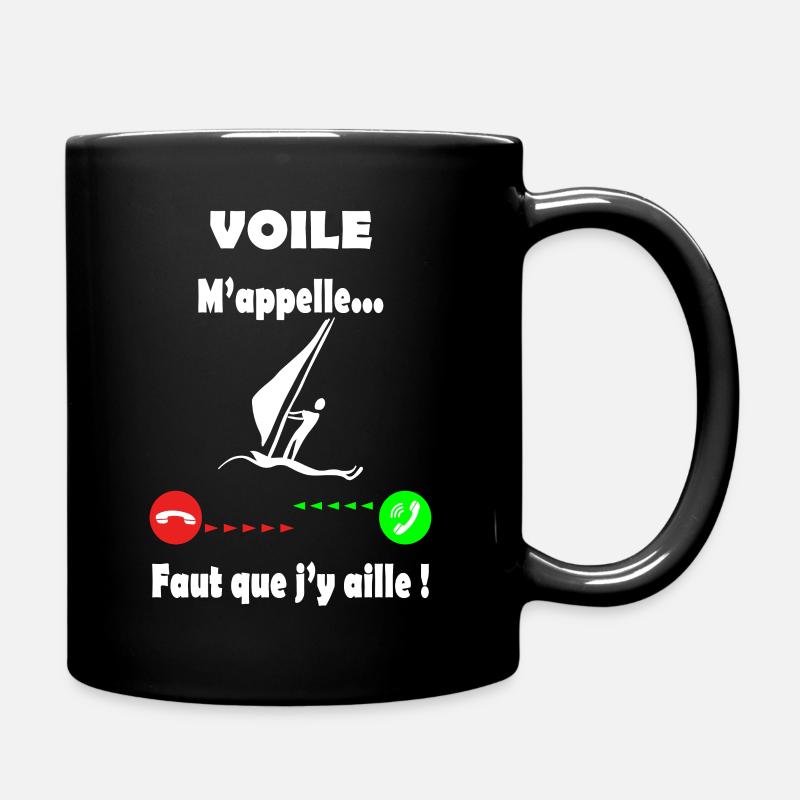 Voile - voile m'appelle - Mug uni - noir