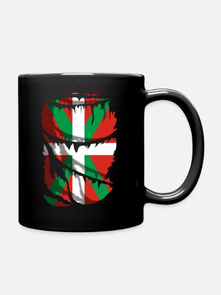 Drapeau d’Euskadi brisé. Ikurriña - Mug uni - noir