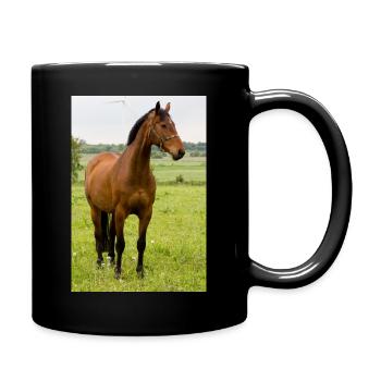 Cheval. Cheval. - Mug uni - noir - Droite