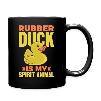 Rubber Duck Is My Spirit Animal - Full Colour Mug - black - Right