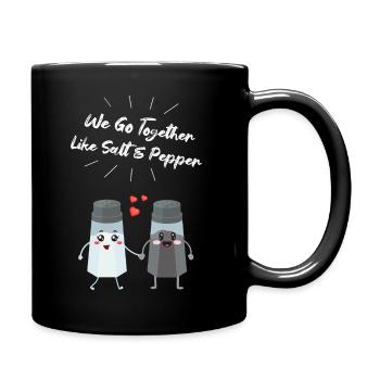 Salz und Pfefferstreuer Paar Geschenk für Köche - Tasse einfarbig - Schwarz - Rechts