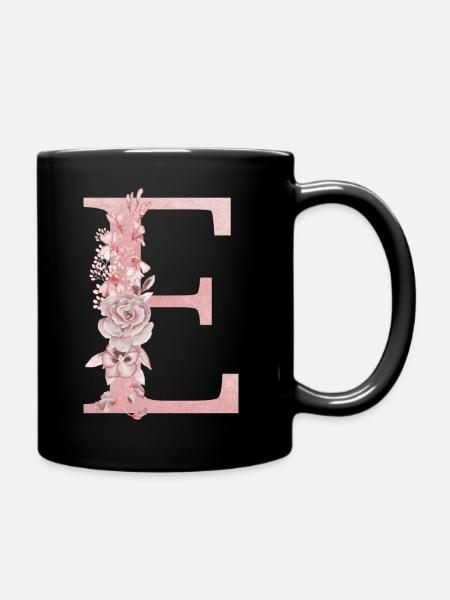 Lettre E - Mug uni - noir