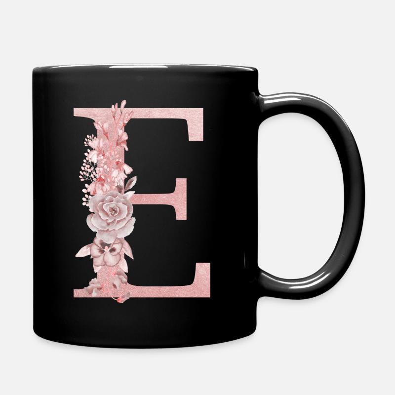 Lettre E - Mug uni - noir