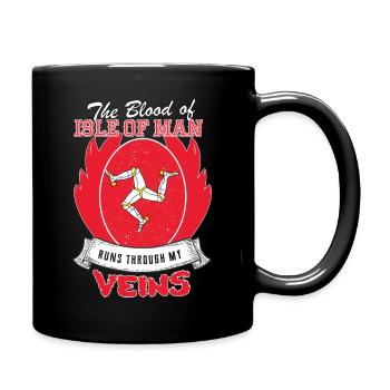 isle of man Blut fliesst durch meine Venen - Tasse einfarbig - Schwarz - Rechts