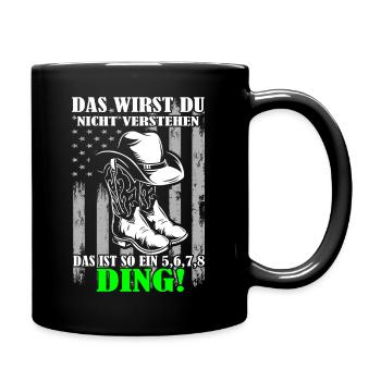 Line Dance - Das wirst du nicht verstehen - Tasse einfarbig - Schwarz - Rechts