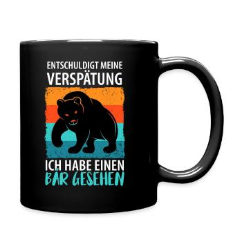 Bär Bären Raubtier - Tasse einfarbig - Schwarz - Rechts
