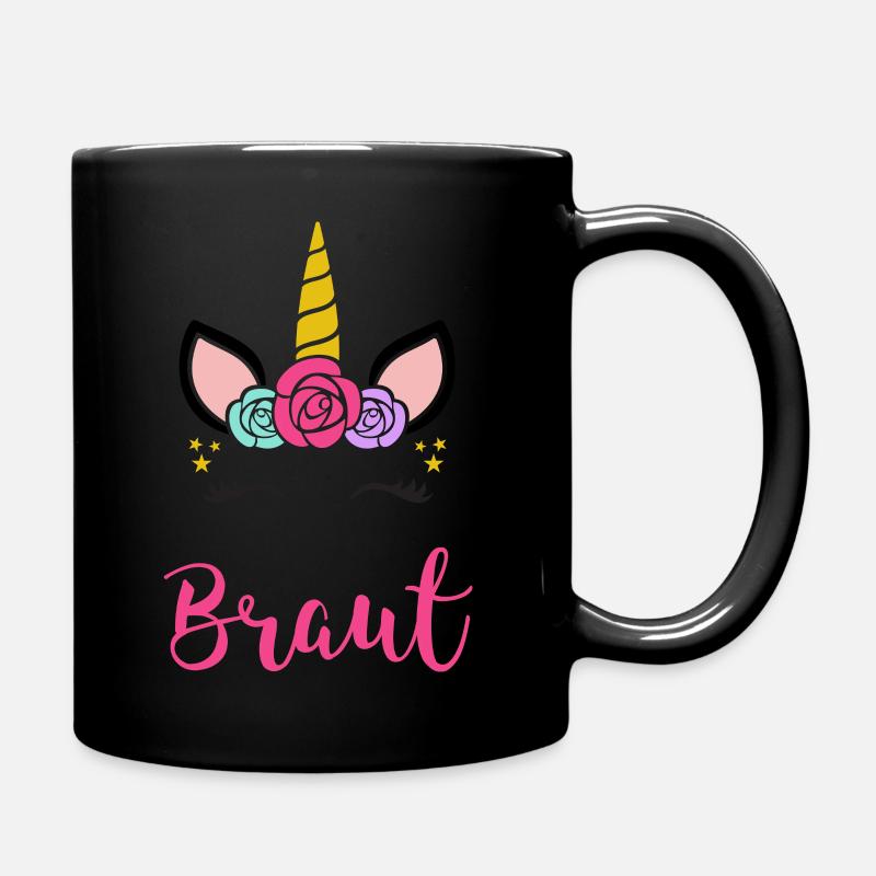 Braut Einhorn Junggesellinenabschied - Tasse einfarbig - Schwarz
