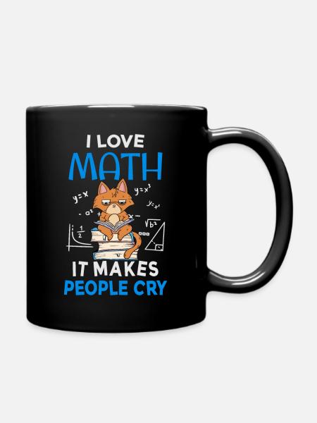 J’adore les maths ça fait pleurer les gens - Mug uni - noir
