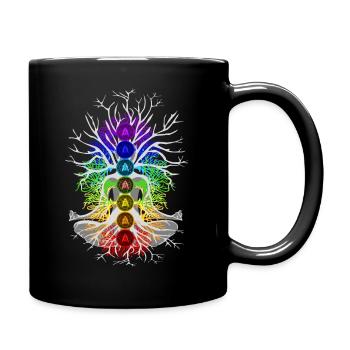 Chakra Harmonie - Tasse einfarbig - Schwarz - Rechts