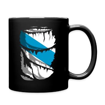 Flag of Galicia - Full Colour Mug - black - Right