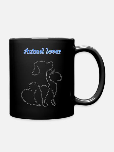 Tierfreund - Tasse einfarbig - Schwarz