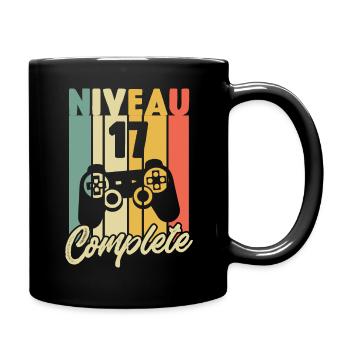 Niveau 17 complete, Cadeau Anniversaire 17 ans - Mug uni - noir - Droite