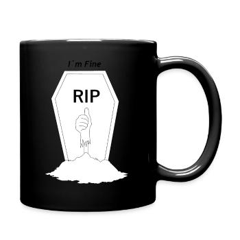I´m Fine - Tasse einfarbig - Schwarz - Rechts