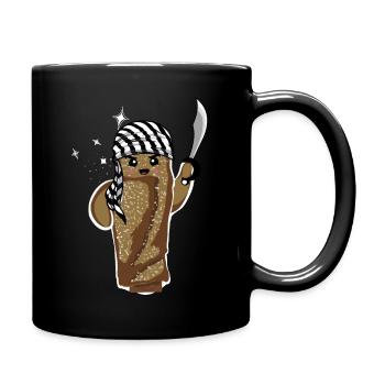 galette saucisse - Mug uni - noir - Droite
