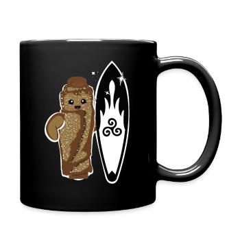 galette saucisse - Mug uni - noir - Droite