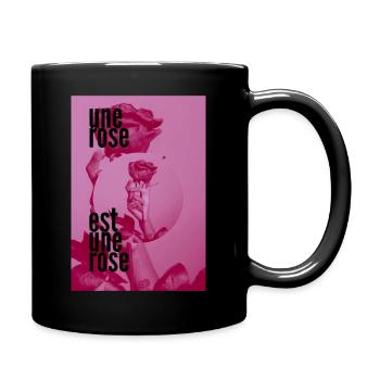 une rose est une rose - Mug uni - noir - Droite
