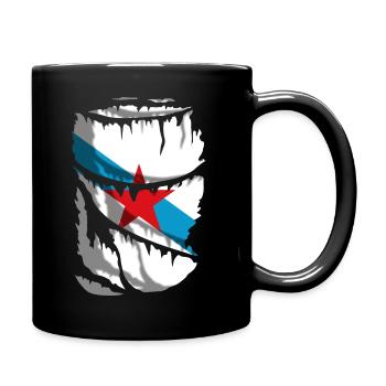 Independence flag of Galicia - Full Colour Mug - black - Right