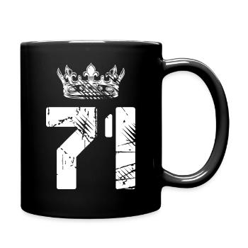 71 Couronne numérique - Mug uni - noir - Droite