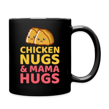 Nugs de poulet et mama Hugs Fast Food Dicton drôle - Mug uni - noir - Droite