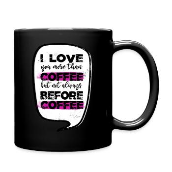 office coffeebean coffee cup funny quote milk - Tasse einfarbig - Schwarz - Rechts