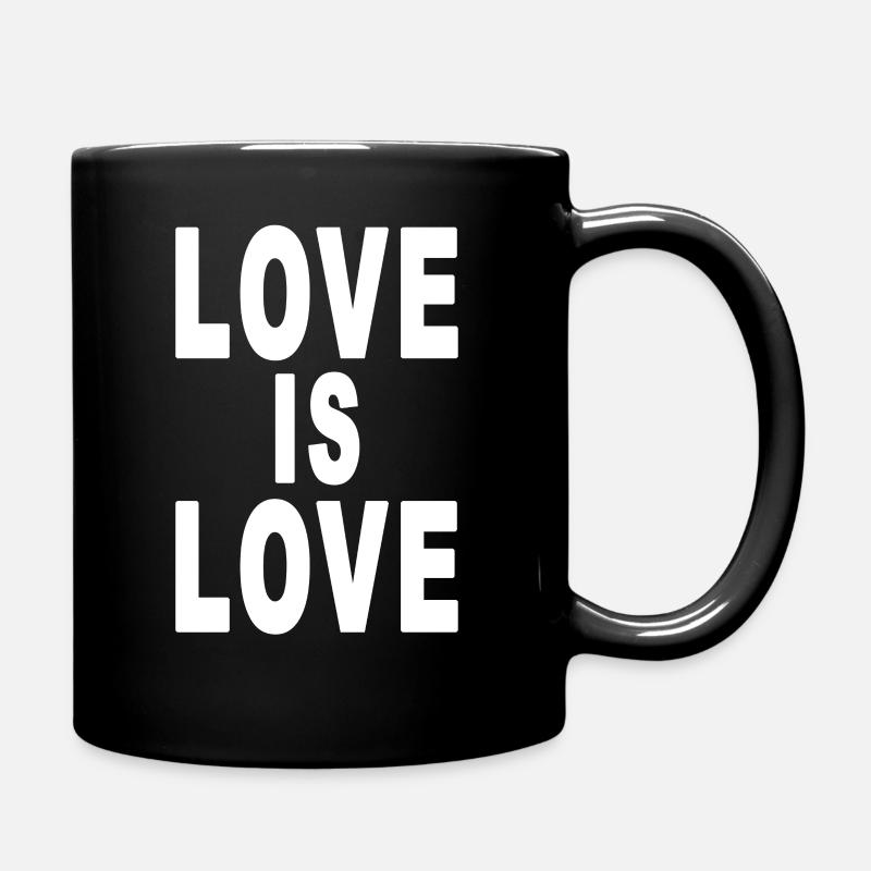 Love is love white - Full Colour Mug - black