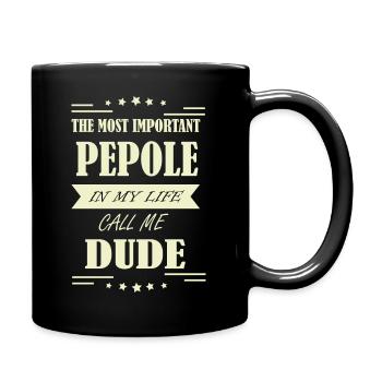 Call me Dude - Full Colour Mug - black - Right