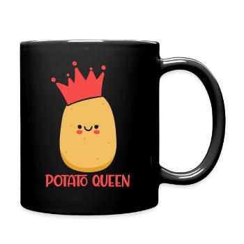 Potato Queen - Funny Potato Lover Potato King - Tasse einfarbig - Schwarz - Rechts