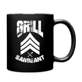Grill Sergeant - Barbecue King BBQ Nature Grilling - Full Colour Mug - black - Right
