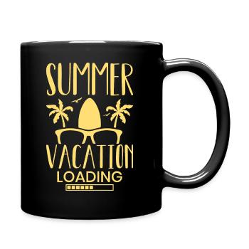 Sommerurlaub Loading - Tasse einfarbig - Schwarz - Rechts
