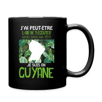 La Guyane Est Dans Ma Tête - Mug uni - noir - Droite