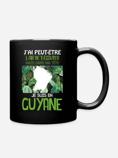 La Guyane Est Dans Ma Tête - Mug uni - noir