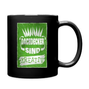 Dachdecker - Tasse einfarbig - Schwarz - Rechts