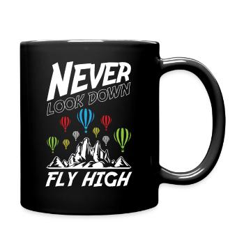 Ne jamais regarder vers le bas Voler haut - Mug uni - noir - Droite