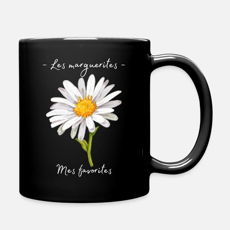 Fleurs Préférées - Cadeau Marguerite - Mug uni - noir