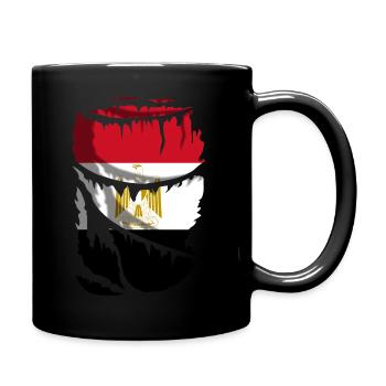 Drapeau de l’Égypte, chemise à effet brisé - Mug uni - noir - Droite