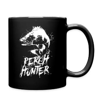 Perch Hunter Barsch Angler Jäger - Tasse einfarbig - Schwarz - Rechts