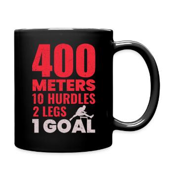 Haies Haies Hurdler Running Runner Athlètes - Mug uni - noir - Droite