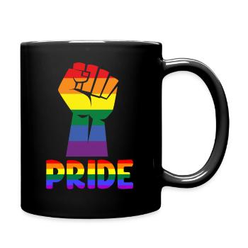 LGBTQ Rainbow Faust Proud Gay Pride - Full Colour Mug - black - Right