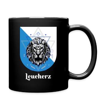 Leueherz - bischZüri - Tasse einfarbig - Schwarz - Rechts