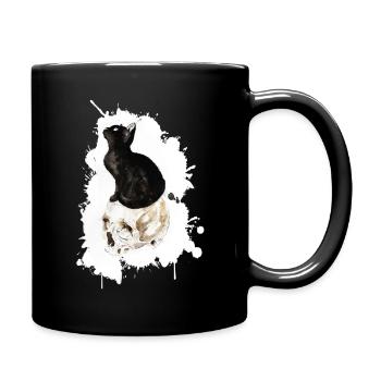 Katze - Tasse einfarbig - Schwarz - Rechts