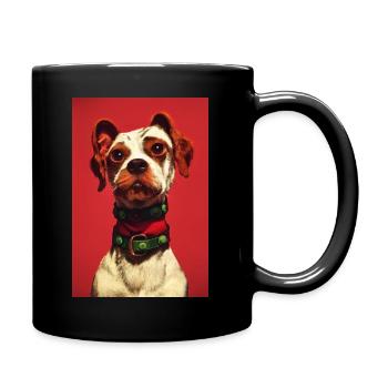 Punk Hund Rot - Tasse einfarbig - Schwarz - Rechts
