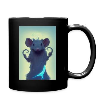 Rat Funny Mysterious - Full Colour Mug - black - Right