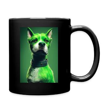 Green Dog Punk - Full Colour Mug - black - Right